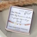 Prezent Dla Nauczyciela na Koniec Roku Podziękowanie Bransoletka z Personalizacją - Perła, Rodochrozyt, Kryształ Górski